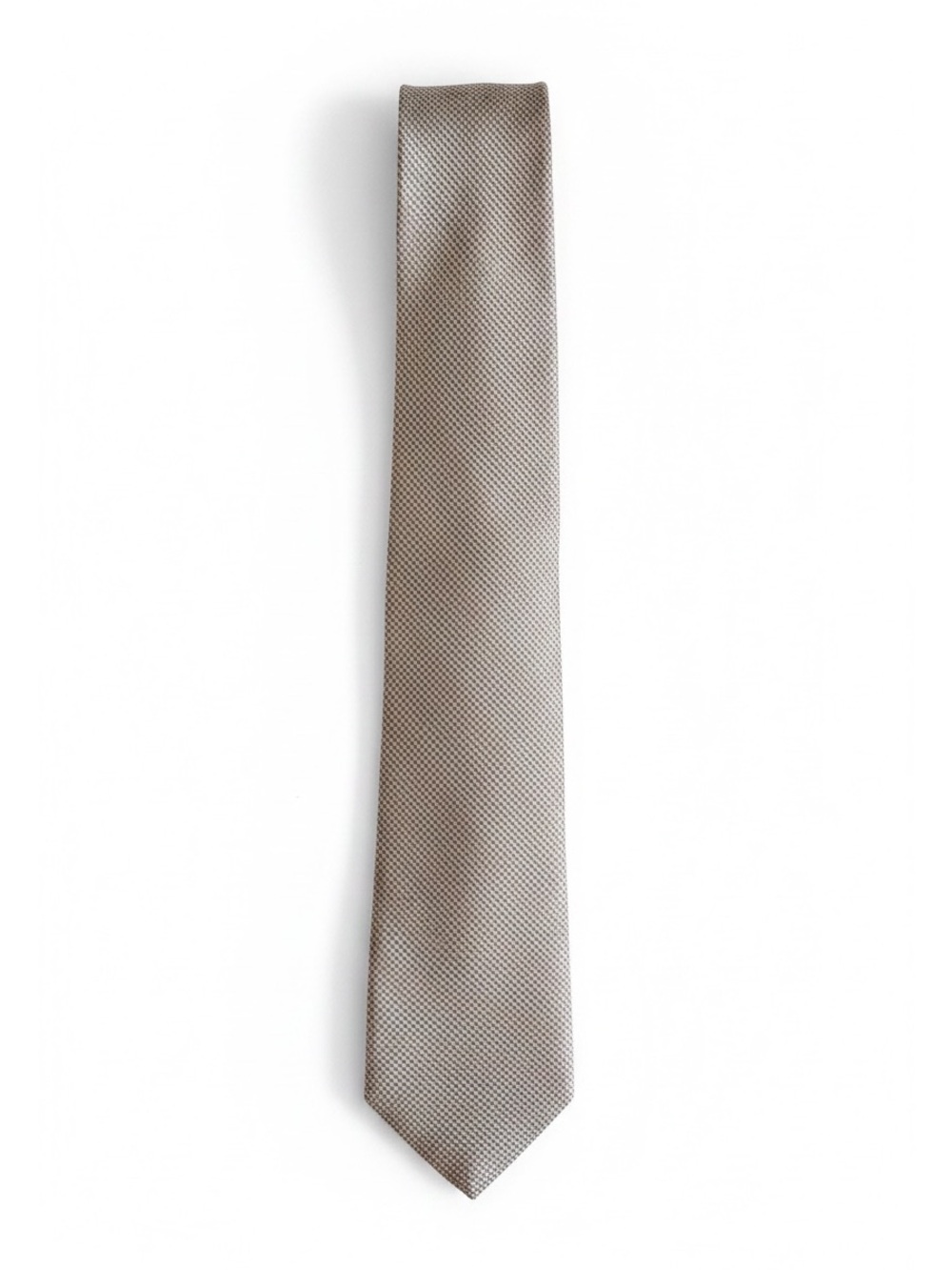 Michael Kors 100% Silk Tie Textured Champagne Beige Classic Necktie Wedding